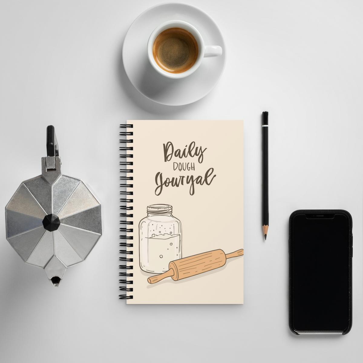 Daily Dough Journal | Spiral notebook Stationery & Gifts > Notebooks & Journals ZomaModa