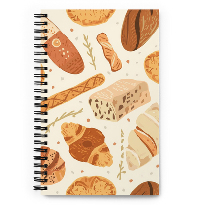Rustic Bread Pattern | Spiral notebook Default Title Stationery & Gifts > Notebooks & Journals ZomaModa