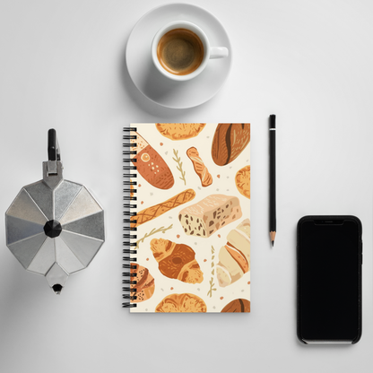 Rustic Bread Pattern | Spiral notebook Stationery & Gifts > Notebooks & Journals ZomaModa