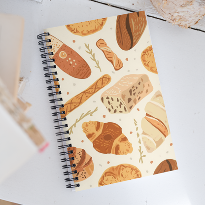 Rustic Bread Pattern | Spiral notebook Stationery & Gifts > Notebooks & Journals ZomaModa