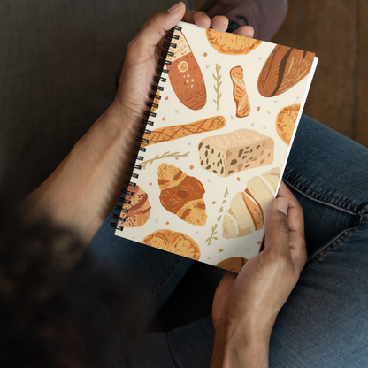 Rustic Bread Pattern | Spiral notebook Stationery & Gifts > Notebooks & Journals ZomaModa