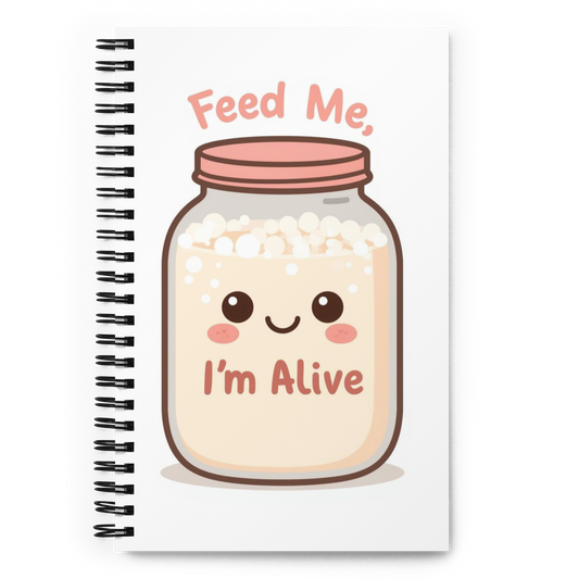 Cute Sourdough Starter Jar | Spiral notebook Default Title Stationery & Gifts > Notebooks & Journals ZomaModa