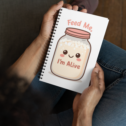 Cute Sourdough Starter Jar | Spiral notebook Stationery & Gifts > Notebooks & Journals ZomaModa