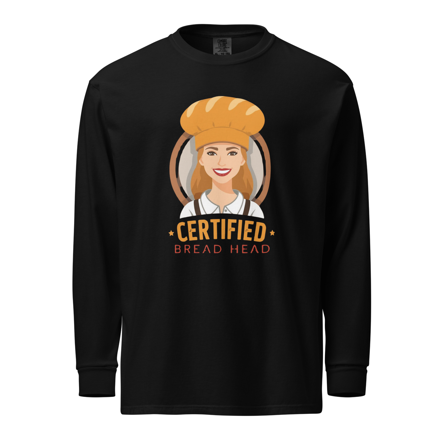 Certified Bread Head | Garment-dyed heavyweight long-sleeve shirt Black Apparel > Long Sleeve Shirts ZomaModa