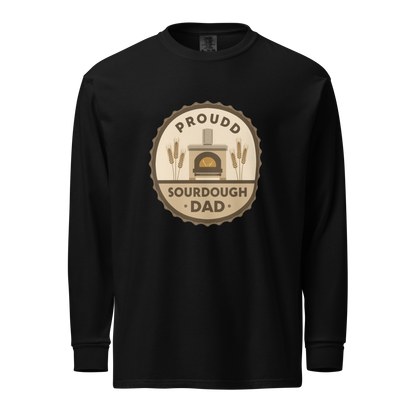 Sourdough Dad | Garment-dyed heavyweight long-sleeve shirt Black Apparel > Long Sleeve Shirts ZomaModa