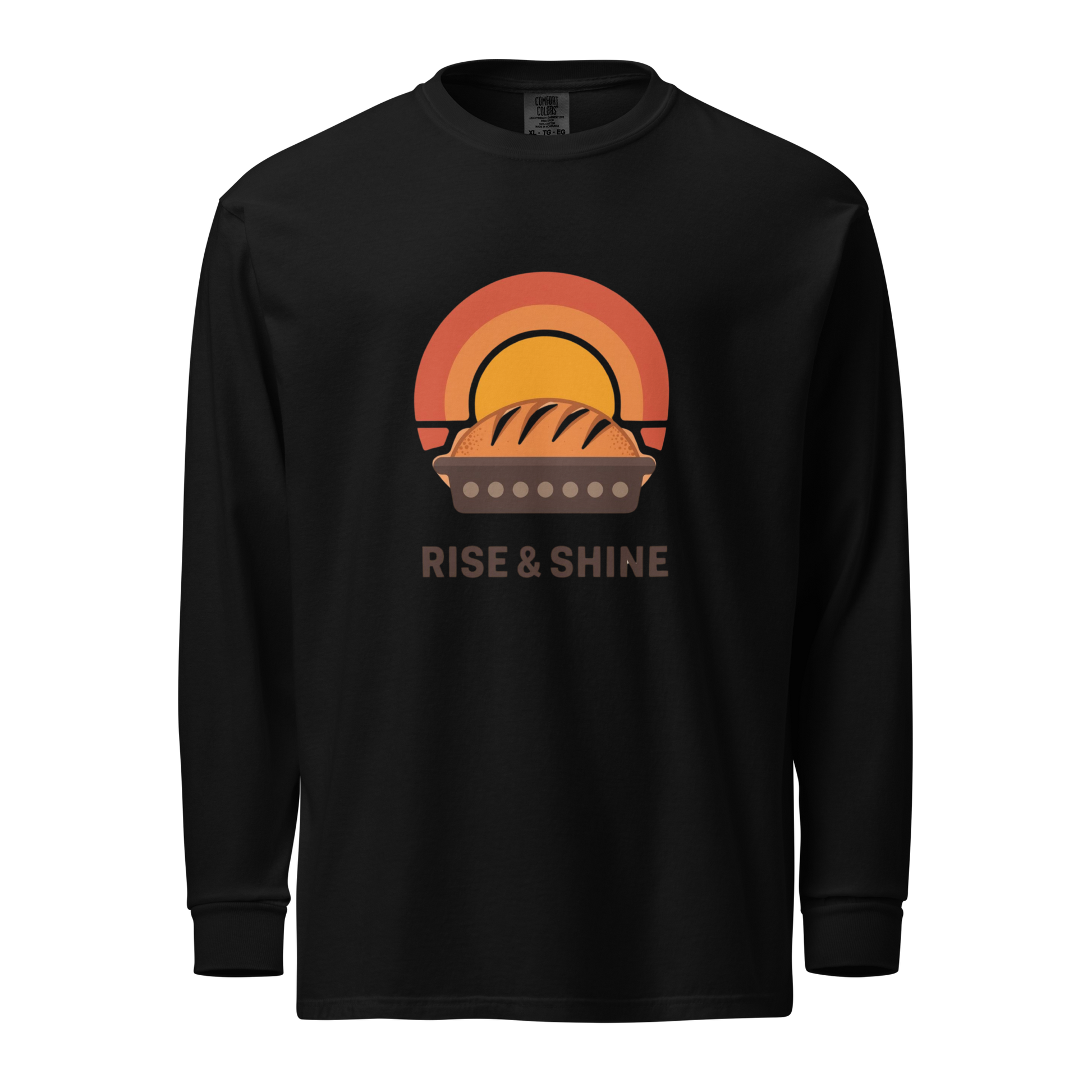 Rise & Shine | Garment-dyed heavyweight long-sleeve shirt Black Apparel > Long Sleeve Shirts ZomaModa