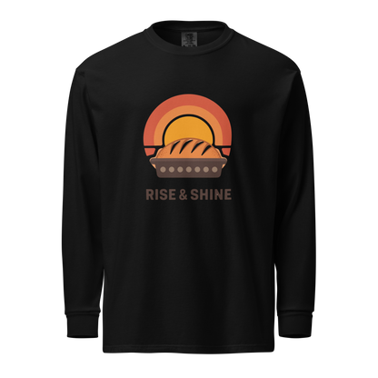 Rise & Shine | Garment-dyed heavyweight long-sleeve shirt Black Apparel > Long Sleeve Shirts ZomaModa