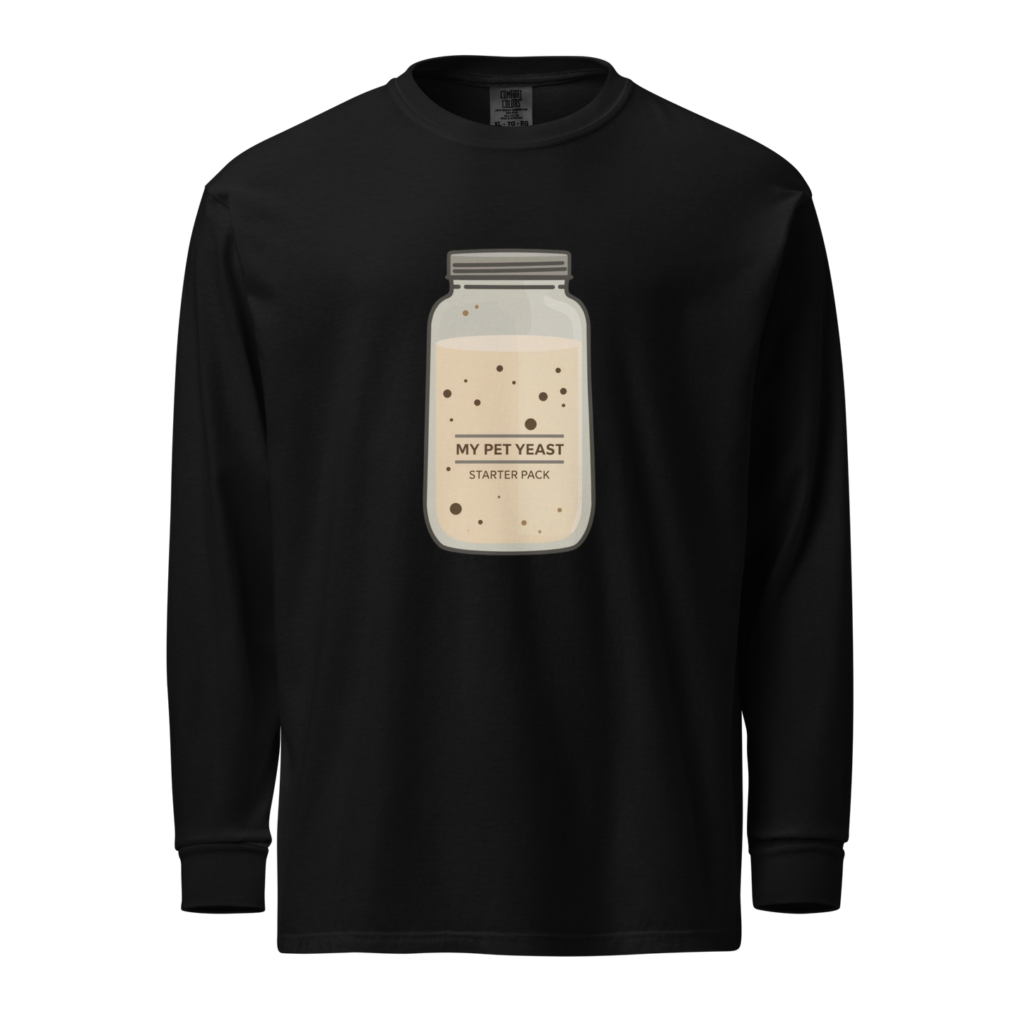 Starter Pack | Garment-dyed heavyweight long-sleeve shirt Black Apparel > Long Sleeve Shirts ZomaModa