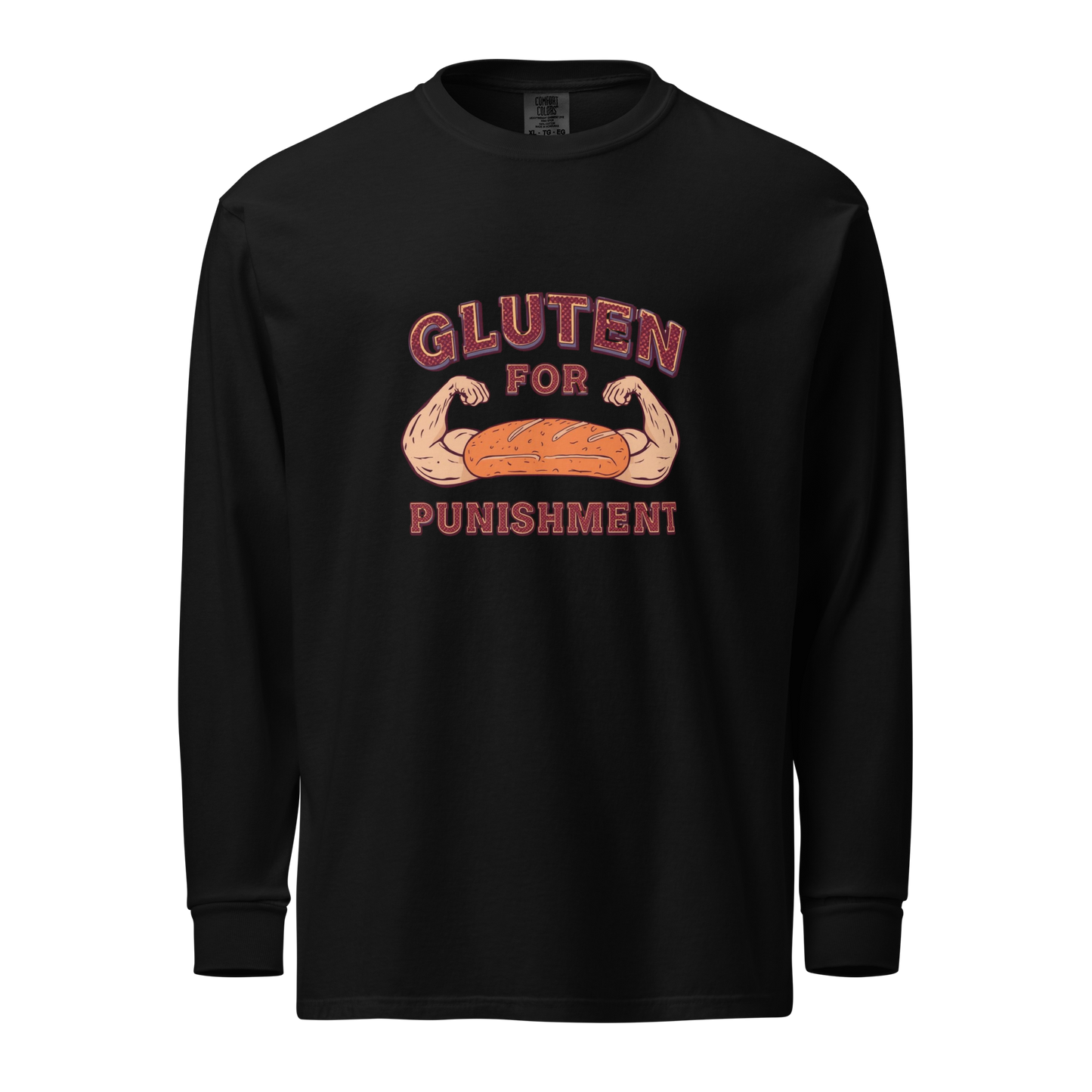 Gluten for Punishment | Garment-dyed heavyweight long-sleeve shirt Black Apparel > Long Sleeve Shirts ZomaModa
