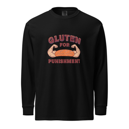 Gluten for Punishment | Garment-dyed heavyweight long-sleeve shirt Black Apparel > Long Sleeve Shirts ZomaModa