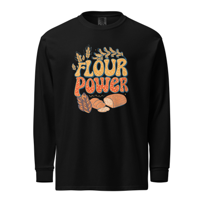 Flour Power | Garment-dyed heavyweight long-sleeve shirt Black Apparel > Long Sleeve Shirts ZomaModa
