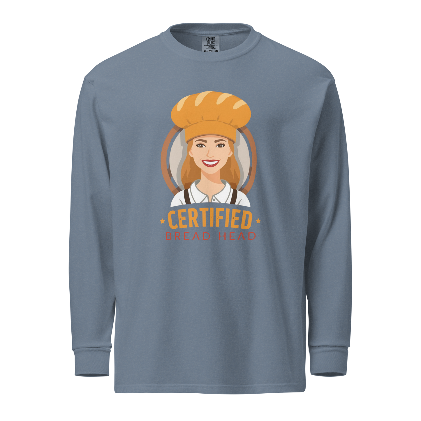 Certified Bread Head | Garment-dyed heavyweight long-sleeve shirt Blue Jean Apparel > Long Sleeve Shirts ZomaModa