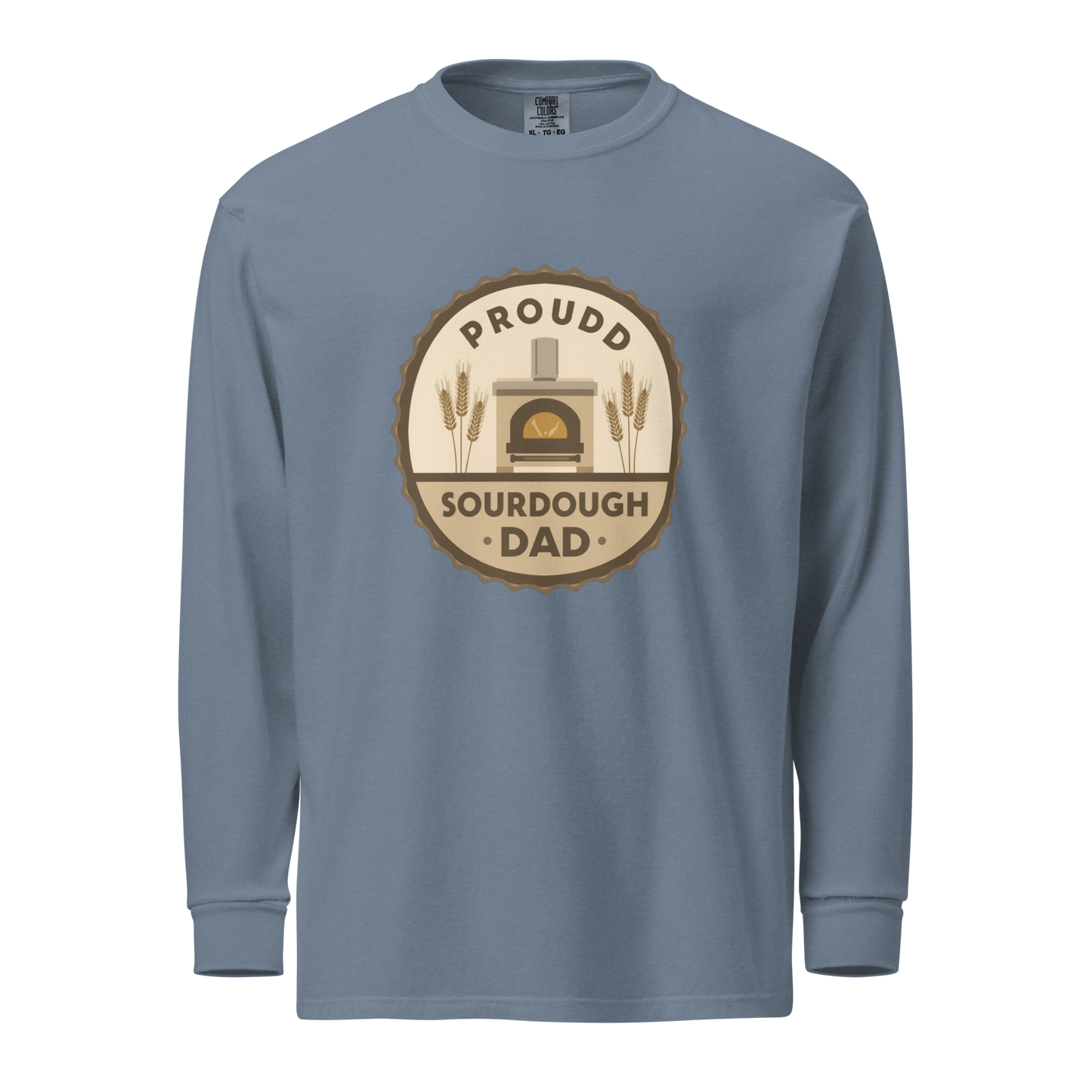 Sourdough Dad | Garment-dyed heavyweight long-sleeve shirt Blue Jean Apparel > Long Sleeve Shirts ZomaModa