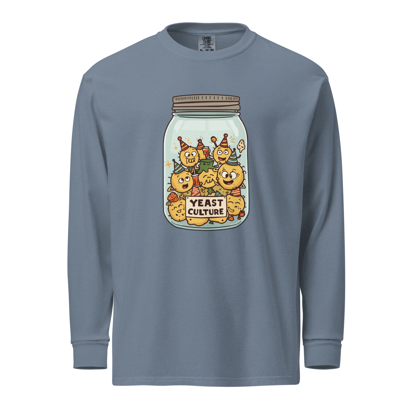 Wild Yeast, Wild Life | Garment-dyed heavyweight long-sleeve shirt Blue Jean Apparel > Long Sleeve Shirts ZomaModa