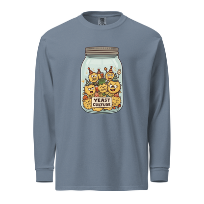 Wild Yeast, Wild Life | Garment-dyed heavyweight long-sleeve shirt Blue Jean Apparel > Long Sleeve Shirts ZomaModa