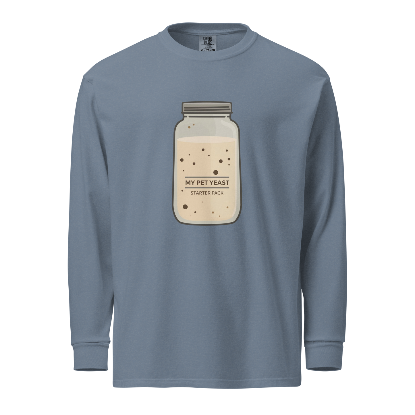 Starter Pack | Garment-dyed heavyweight long-sleeve shirt Blue Jean Apparel > Long Sleeve Shirts ZomaModa