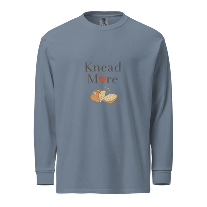 Knead More Love | Garment-dyed heavyweight long-sleeve shirt Blue Jean Apparel > Long Sleeve Shirts ZomaModa
