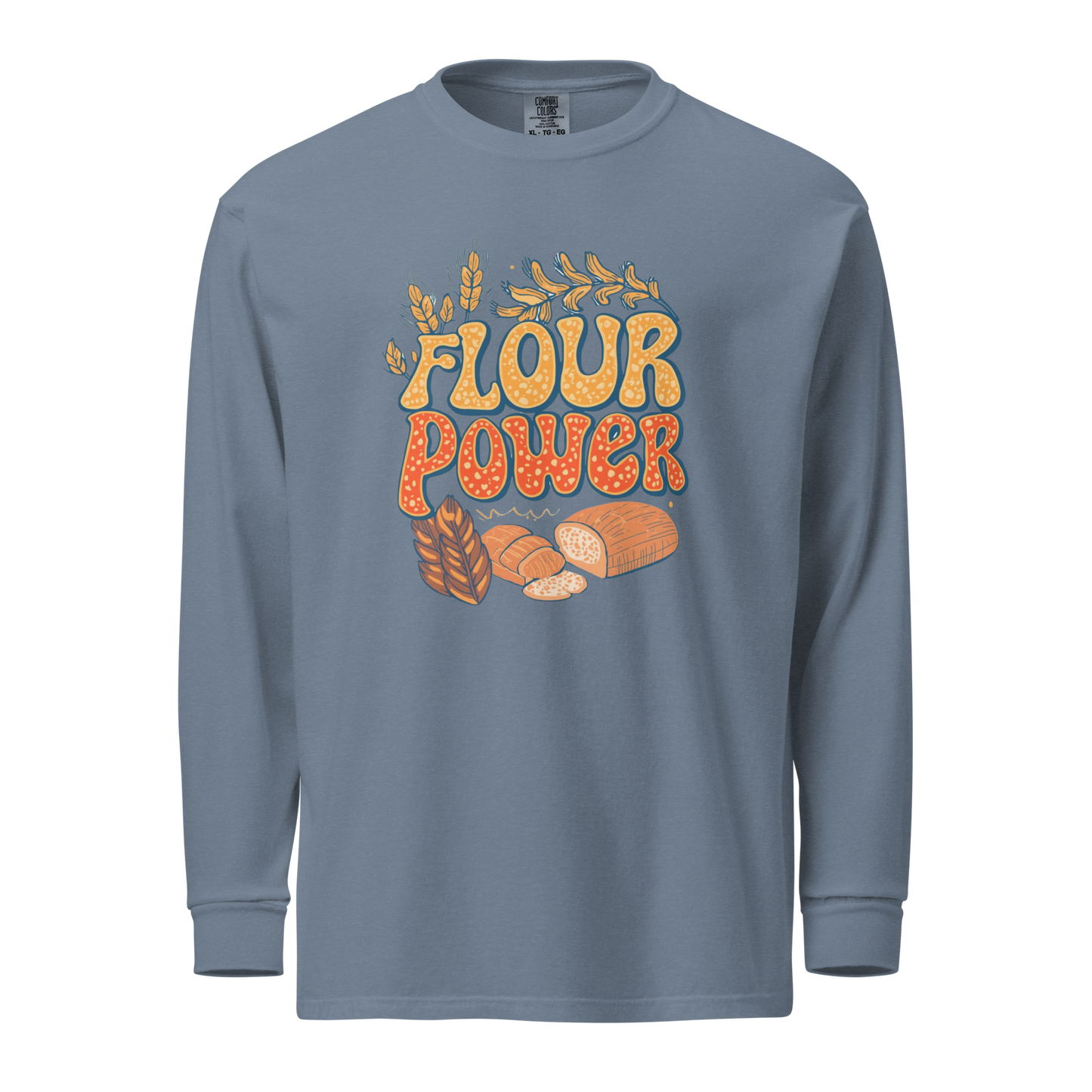 Flour Power | Garment-dyed heavyweight long-sleeve shirt Blue Jean Apparel > Long Sleeve Shirts ZomaModa