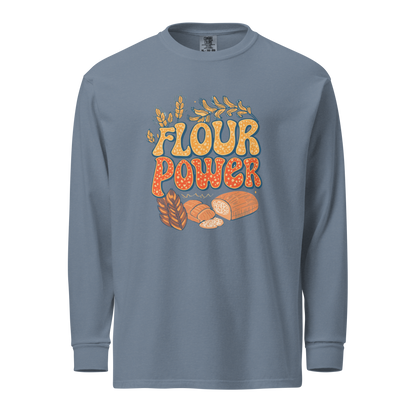 Flour Power | Garment-dyed heavyweight long-sleeve shirt Blue Jean Apparel > Long Sleeve Shirts ZomaModa