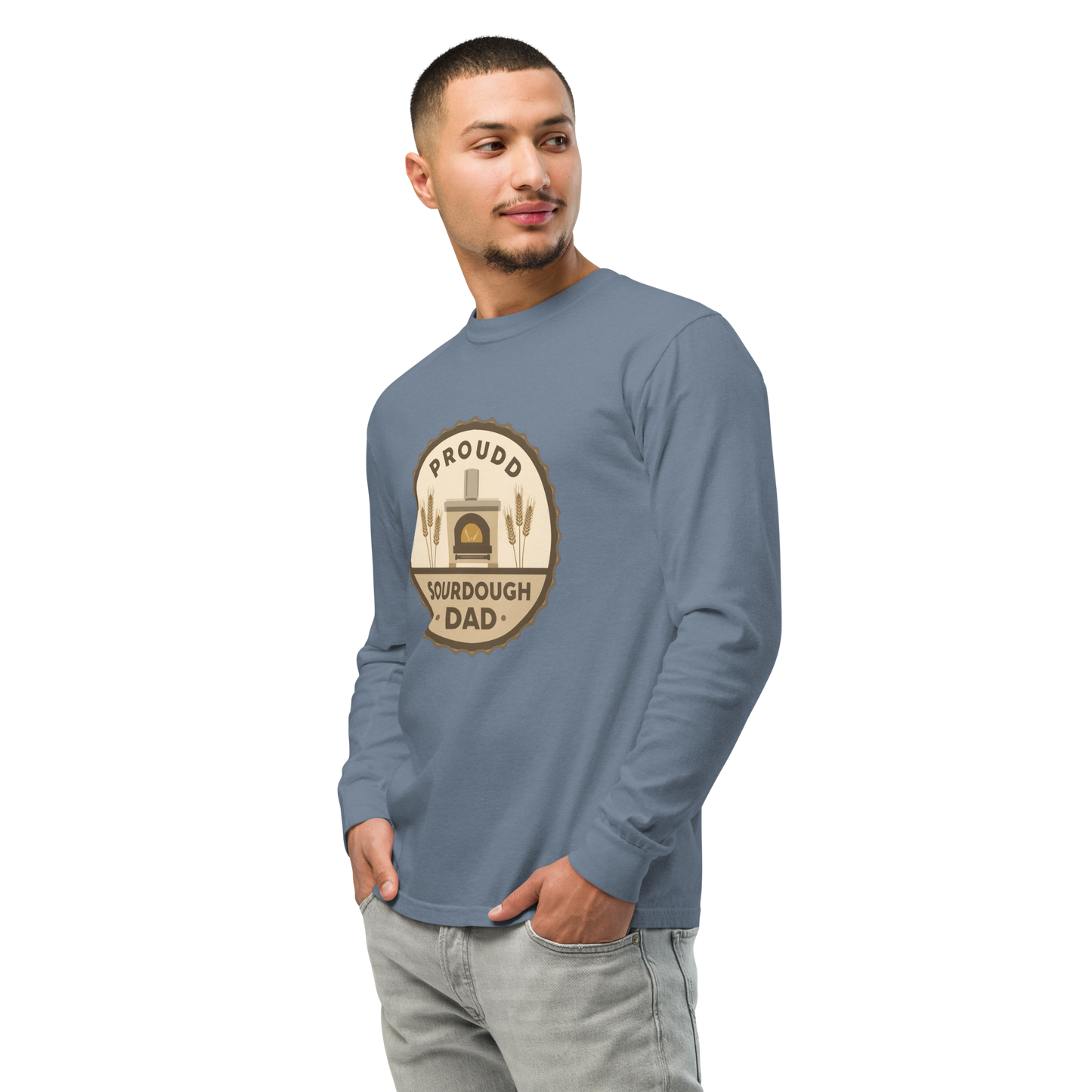 Sourdough Dad | Garment-dyed heavyweight long-sleeve shirt Apparel > Long Sleeve Shirts ZomaModa