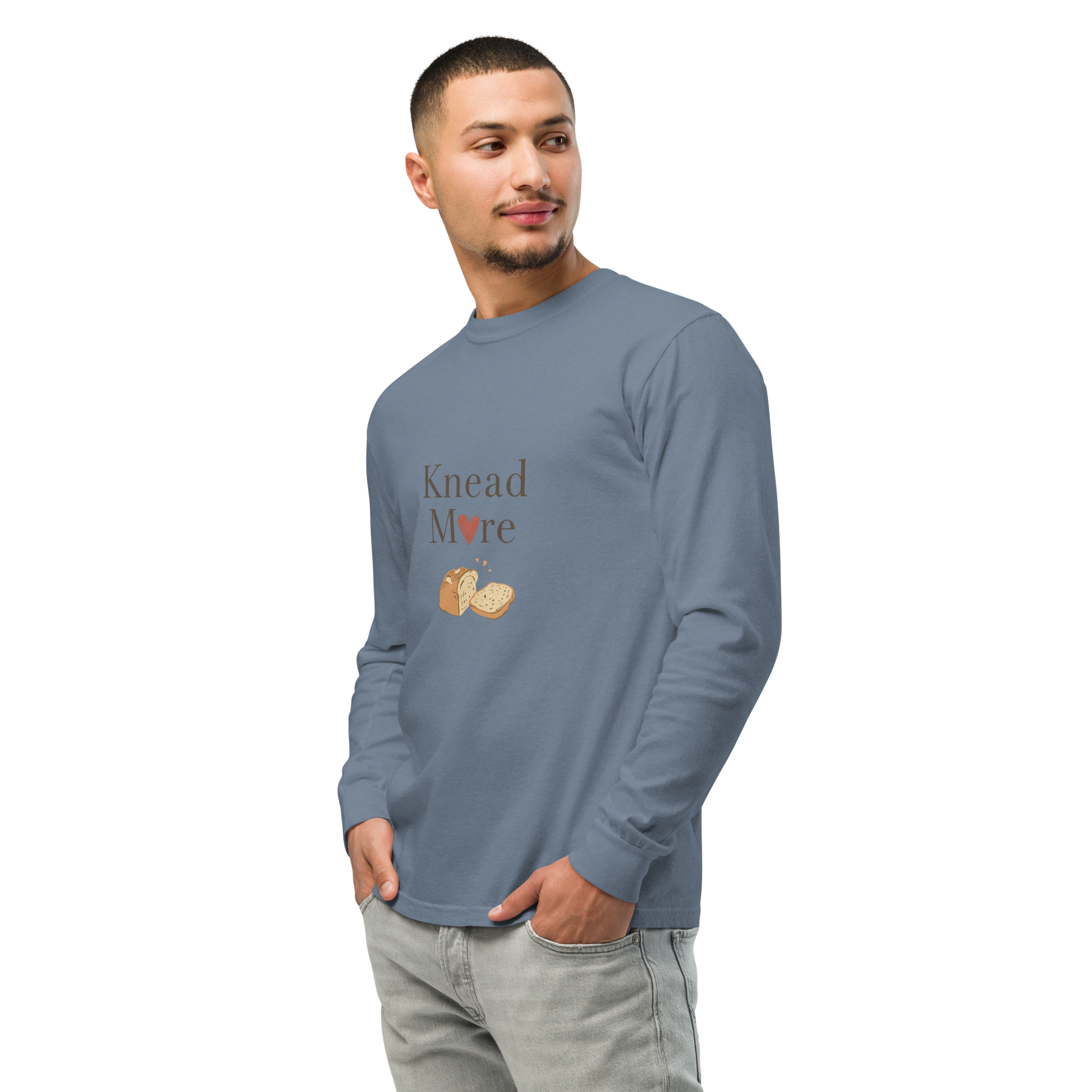 Knead More Love | Garment-dyed heavyweight long-sleeve shirt Apparel > Long Sleeve Shirts ZomaModa
