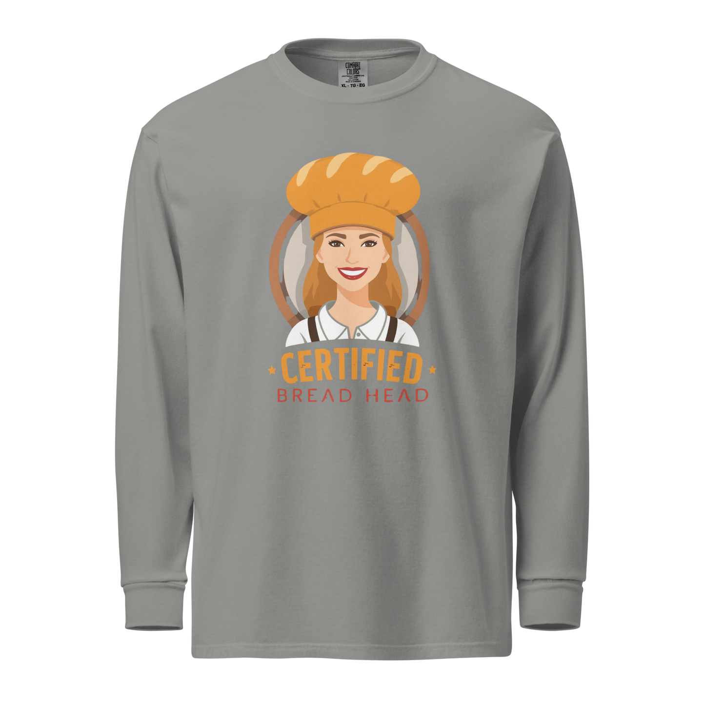 Certified Bread Head | Garment-dyed heavyweight long-sleeve shirt Grey Apparel > Long Sleeve Shirts ZomaModa
