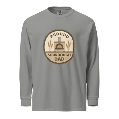 Sourdough Dad | Garment-dyed heavyweight long-sleeve shirt Grey Apparel > Long Sleeve Shirts ZomaModa