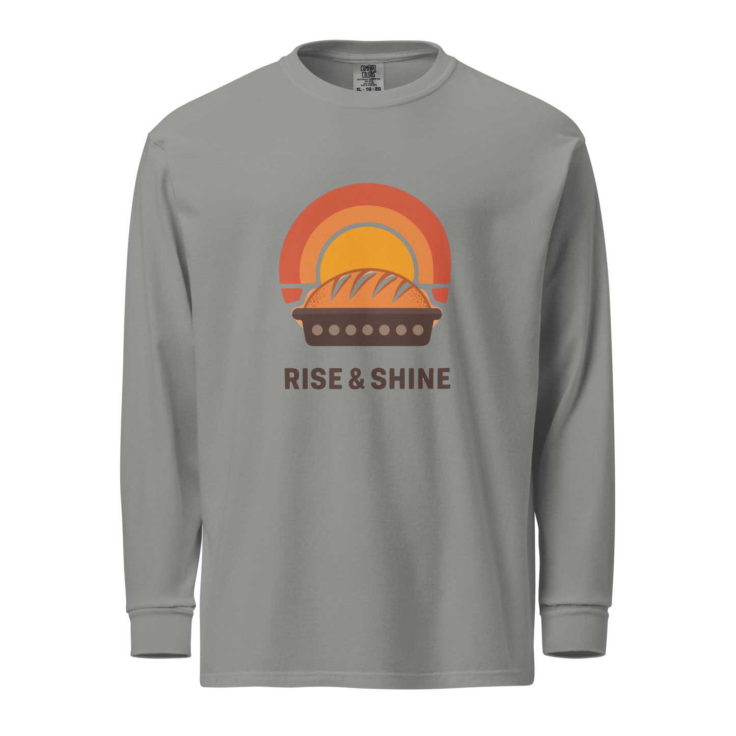 Rise & Shine | Garment-dyed heavyweight long-sleeve shirt Grey Apparel > Long Sleeve Shirts ZomaModa