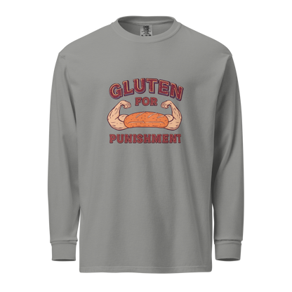 Gluten for Punishment | Garment-dyed heavyweight long-sleeve shirt Grey Apparel > Long Sleeve Shirts ZomaModa