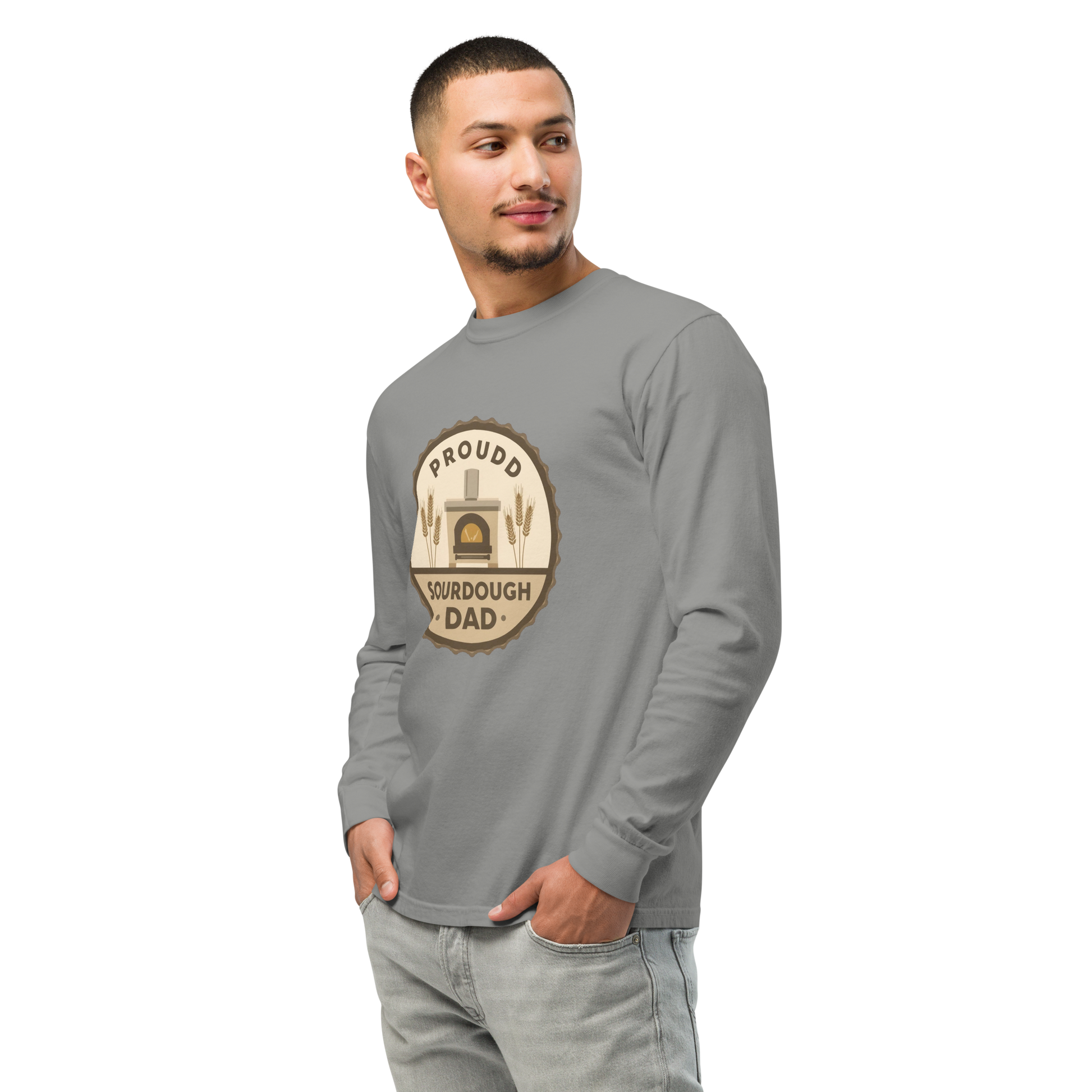 Sourdough Dad | Garment-dyed heavyweight long-sleeve shirt Apparel > Long Sleeve Shirts ZomaModa
