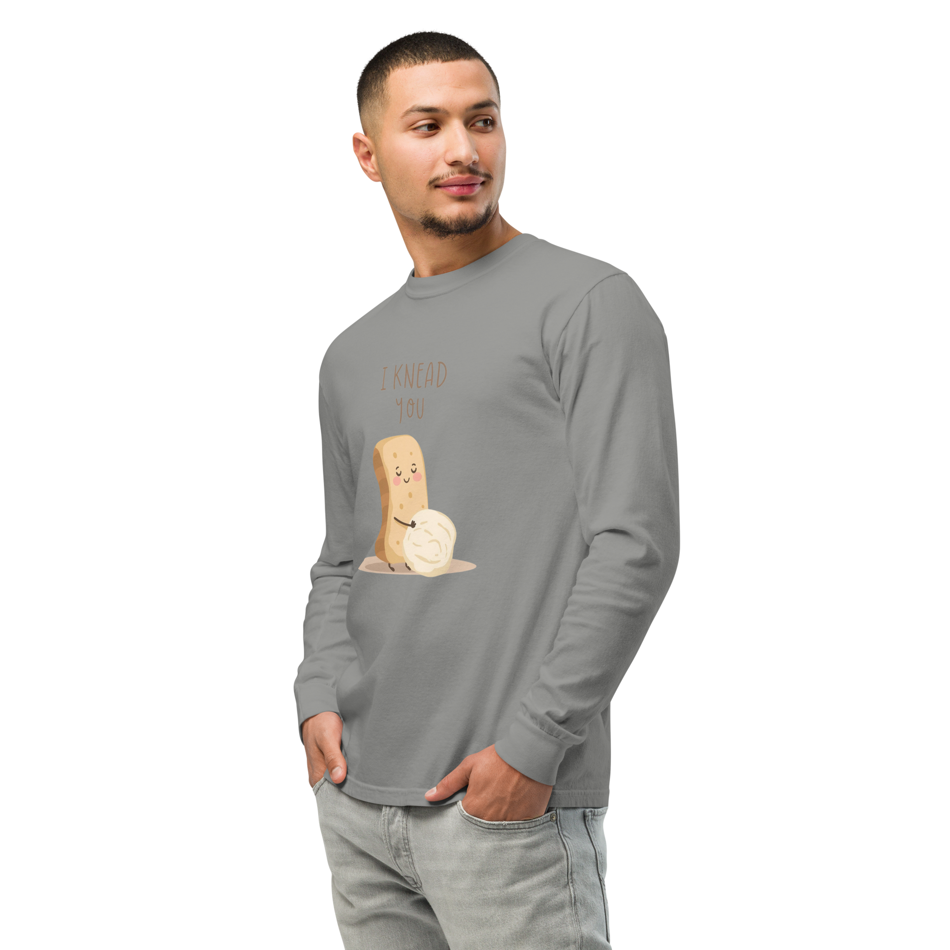 I Knead You | Garment-dyed heavyweight long-sleeve shirt Apparel > Long Sleeve Shirts ZomaModa