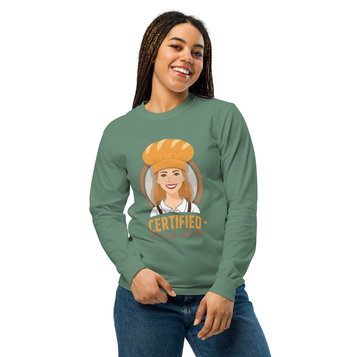 Certified Bread Head | Garment-dyed heavyweight long-sleeve shirt Apparel > Long Sleeve Shirts ZomaModa