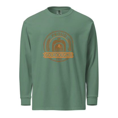 Sourdough Mom | Garment-dyed heavyweight long-sleeve shirt Light Green Apparel > Long Sleeve Shirts ZomaModa