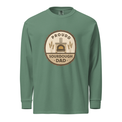 Sourdough Dad | Garment-dyed heavyweight long-sleeve shirt Light Green Apparel > Long Sleeve Shirts ZomaModa