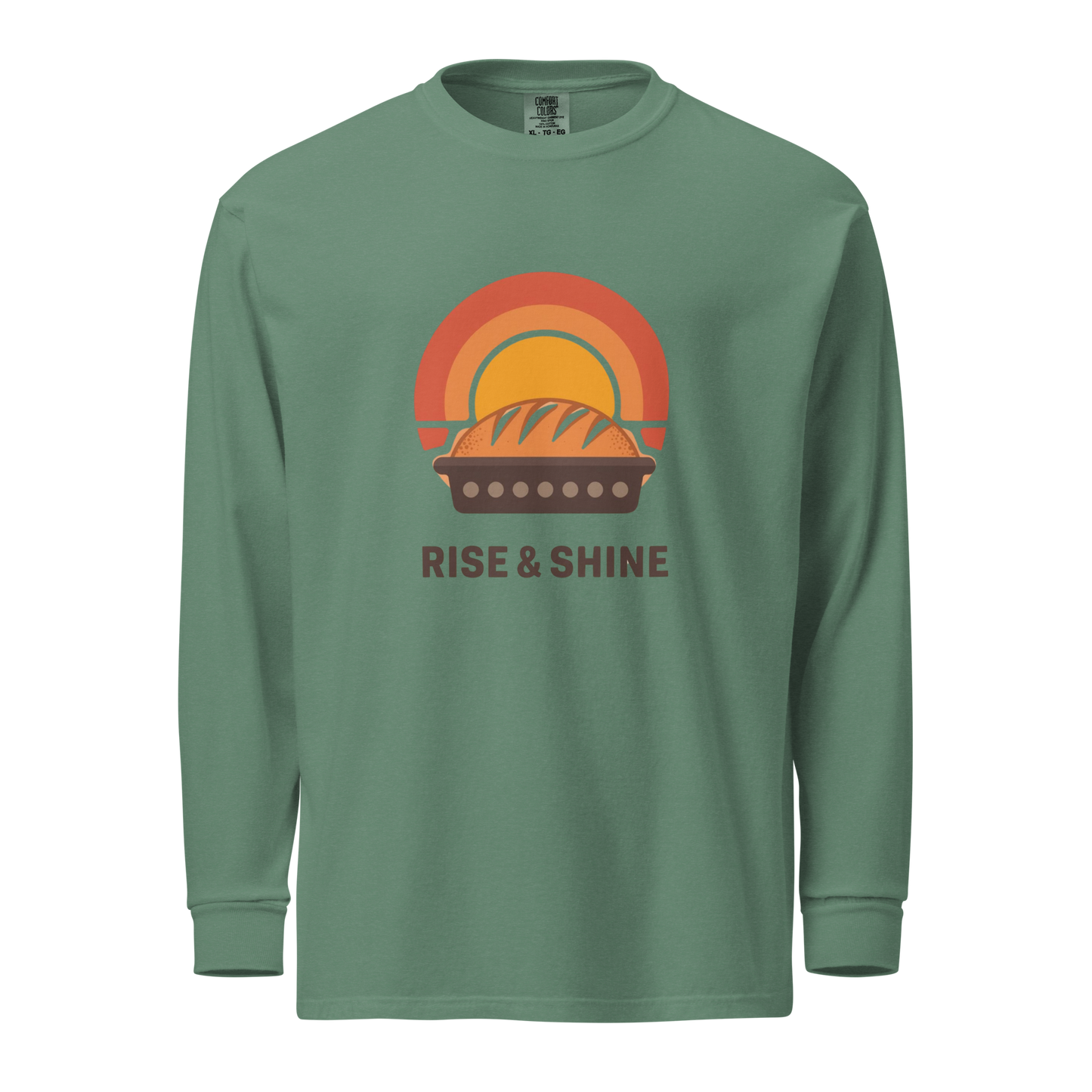 Rise & Shine | Garment-dyed heavyweight long-sleeve shirt Light Green Apparel > Long Sleeve Shirts ZomaModa