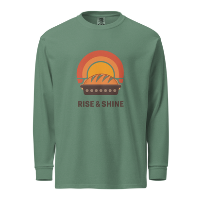 Rise & Shine | Garment-dyed heavyweight long-sleeve shirt Light Green Apparel > Long Sleeve Shirts ZomaModa