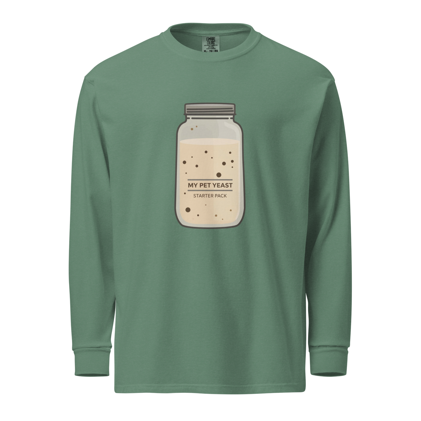 Starter Pack | Garment-dyed heavyweight long-sleeve shirt Light Green Apparel > Long Sleeve Shirts ZomaModa