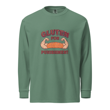 Gluten for Punishment | Garment-dyed heavyweight long-sleeve shirt Light Green Apparel > Long Sleeve Shirts ZomaModa