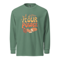 Flour Power | Garment-dyed heavyweight long-sleeve shirt Light Green Long Sleeve Shirts ZomaModa