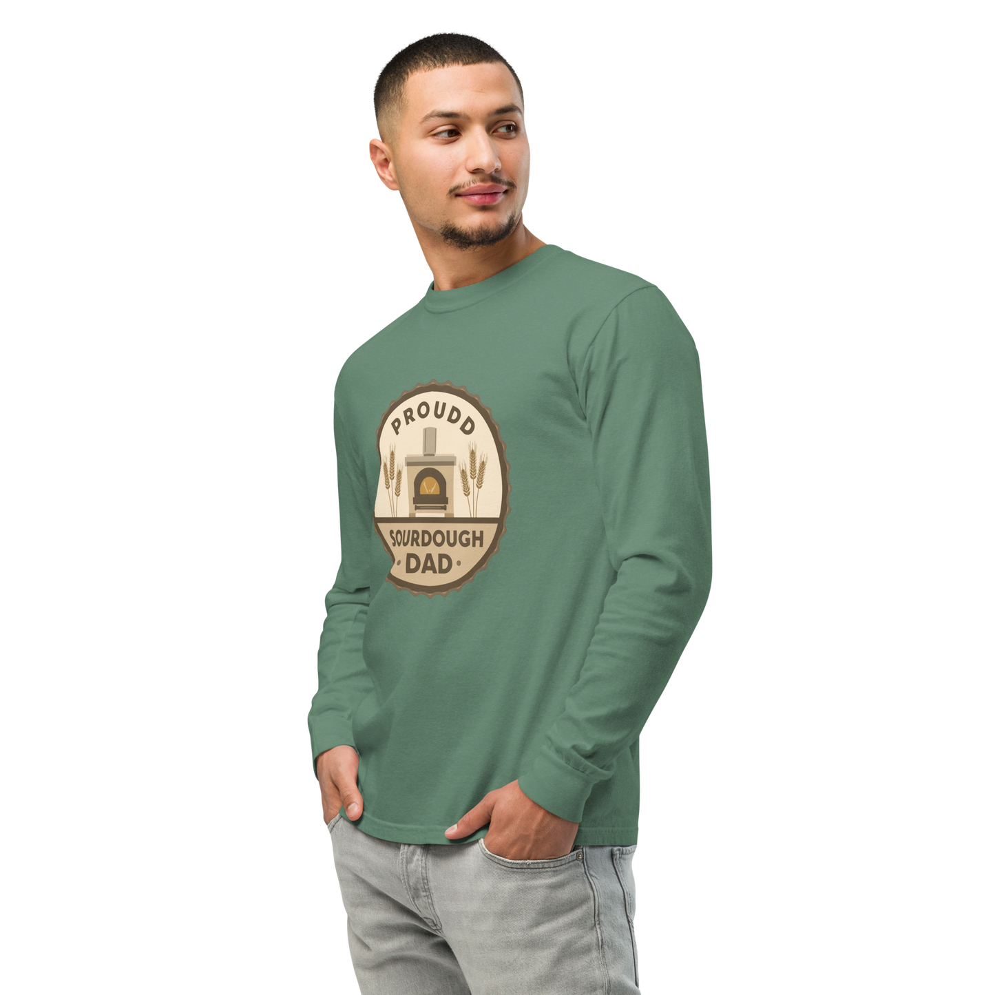 Sourdough Dad | Garment-dyed heavyweight long-sleeve shirt Apparel > Long Sleeve Shirts ZomaModa