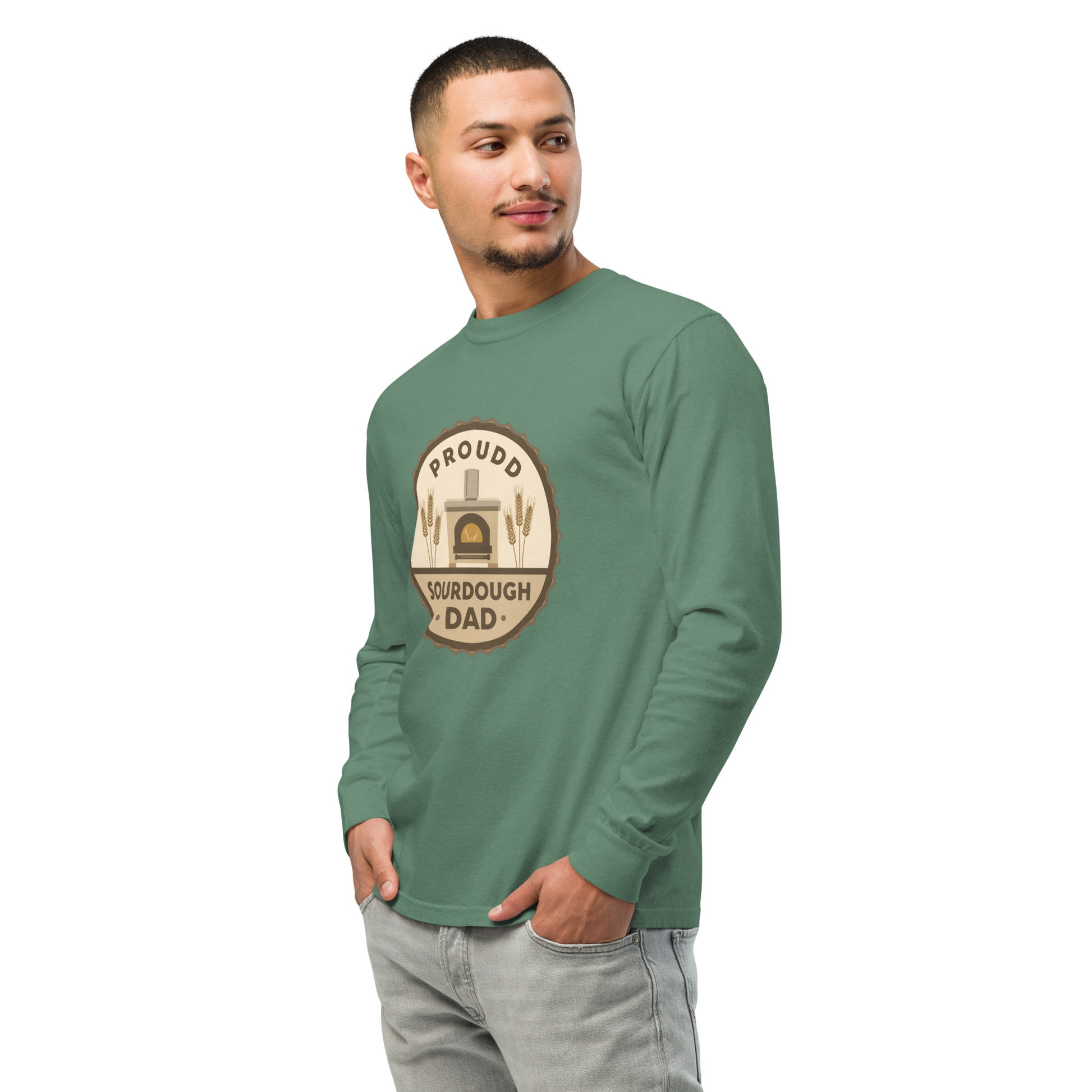 Sourdough Dad | Garment-dyed heavyweight long-sleeve shirt Apparel > Long Sleeve Shirts ZomaModa