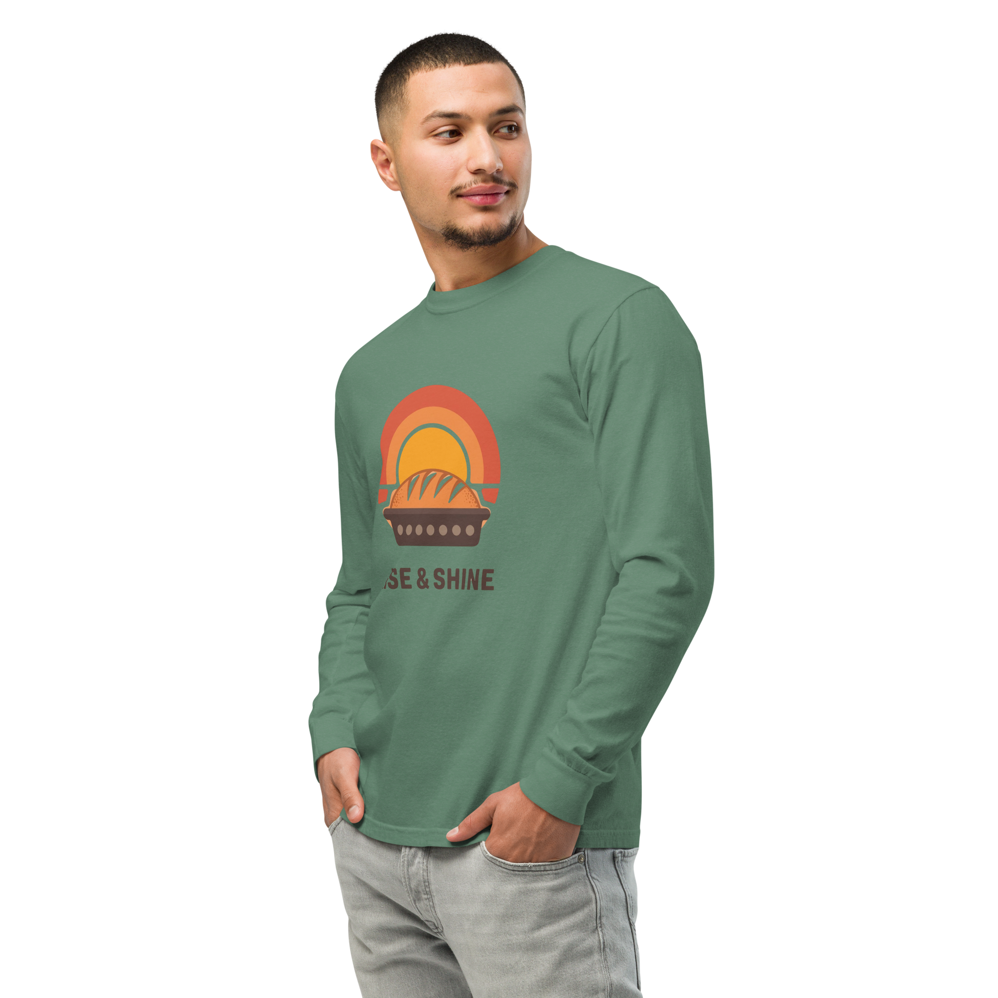 Rise & Shine | Garment-dyed heavyweight long-sleeve shirt Apparel > Long Sleeve Shirts ZomaModa