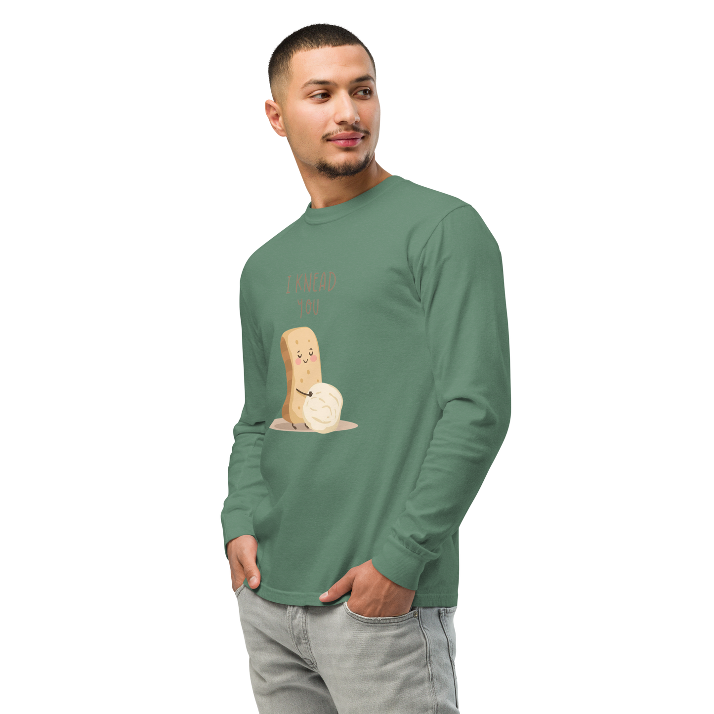 I Knead You | Garment-dyed heavyweight long-sleeve shirt Apparel > Long Sleeve Shirts ZomaModa