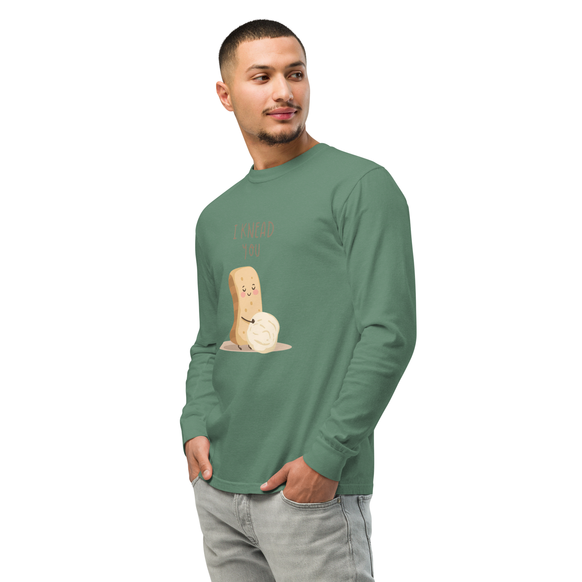 I Knead You | Garment-dyed heavyweight long-sleeve shirt Apparel > Long Sleeve Shirts ZomaModa