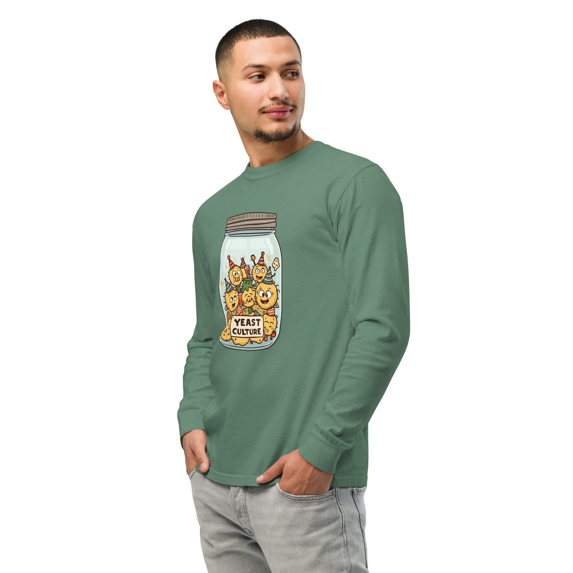 Wild Yeast, Wild Life | Garment-dyed heavyweight long-sleeve shirt Apparel > Long Sleeve Shirts ZomaModa