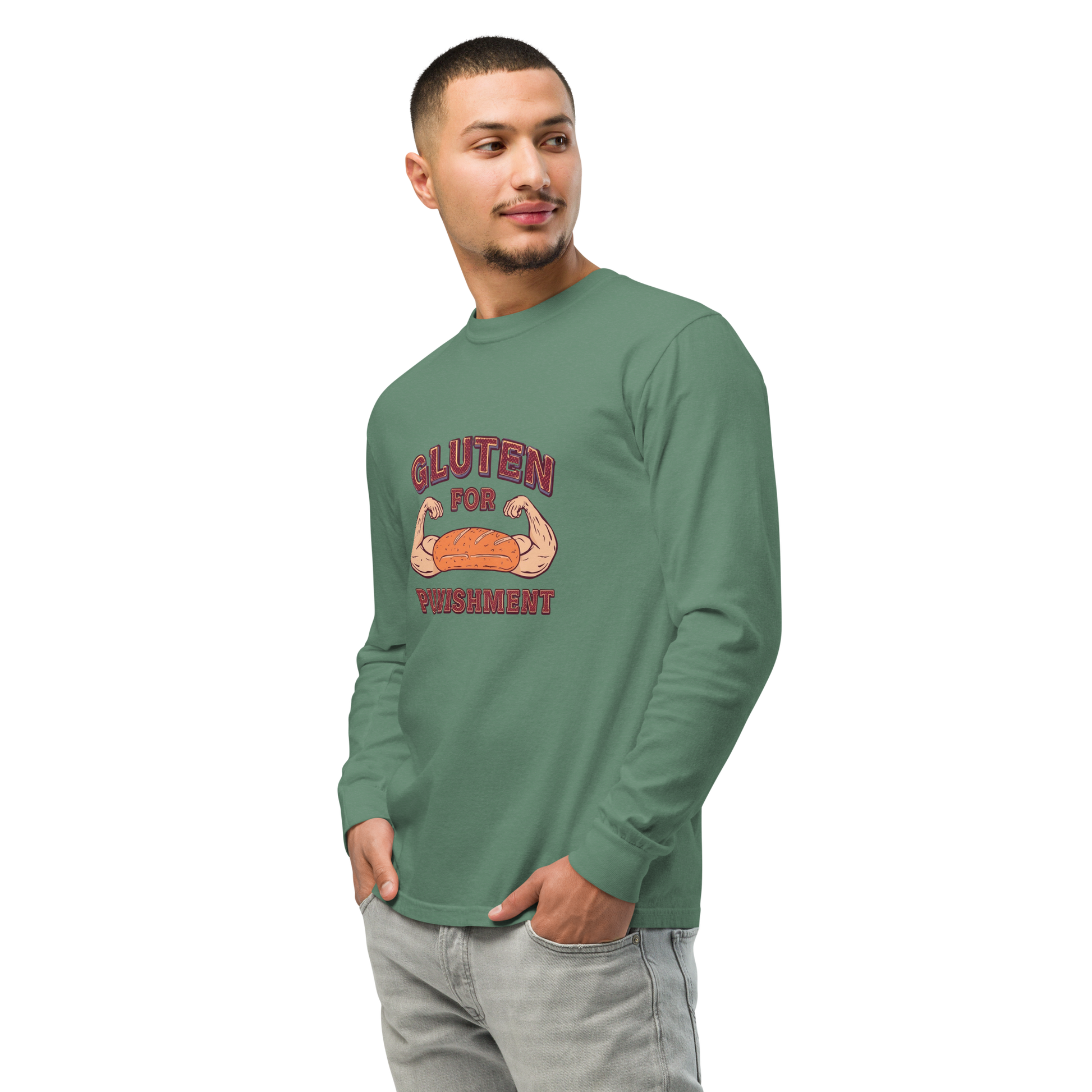 Gluten for Punishment | Garment-dyed heavyweight long-sleeve shirt Apparel > Long Sleeve Shirts ZomaModa