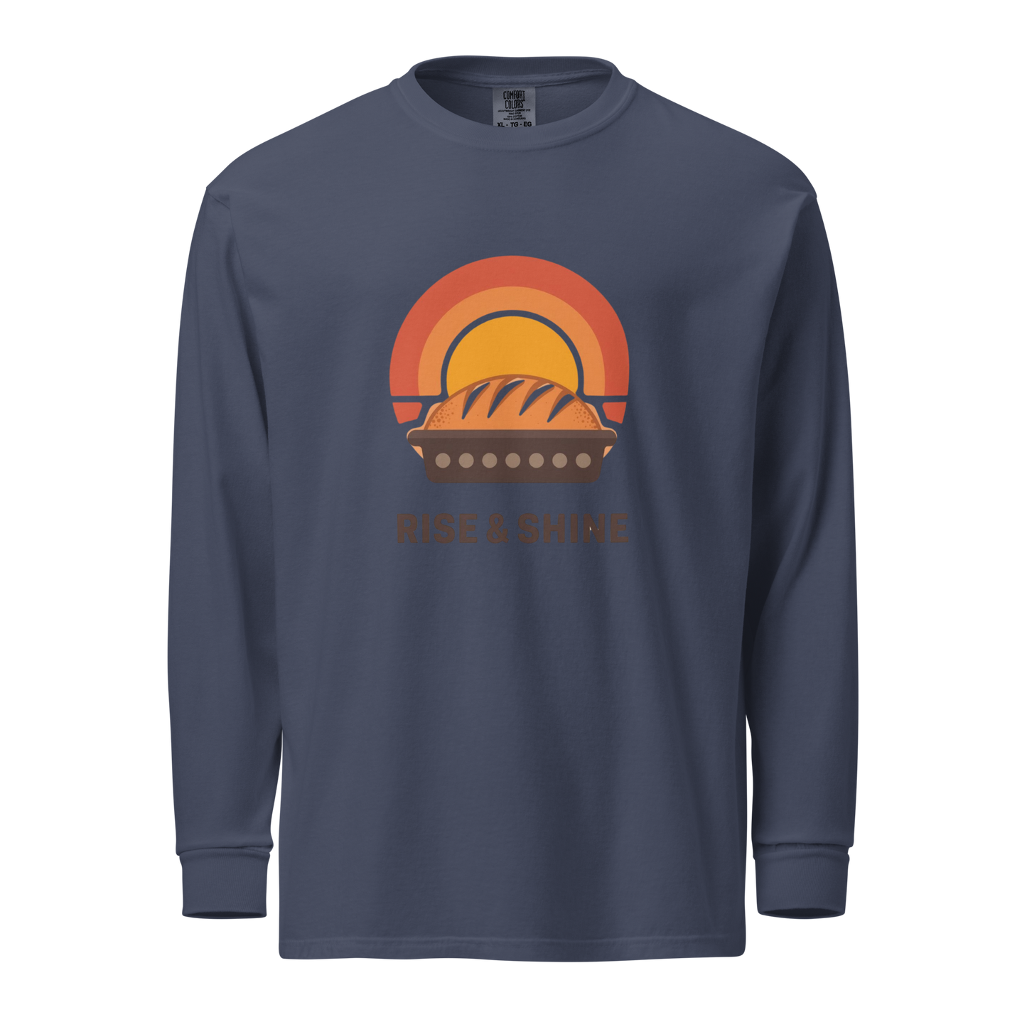 Rise & Shine | Garment-dyed heavyweight long-sleeve shirt Navy Apparel > Long Sleeve Shirts ZomaModa