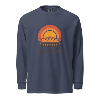 Rise & Shine | Garment-dyed heavyweight long-sleeve shirt Navy Apparel > Long Sleeve Shirts ZomaModa