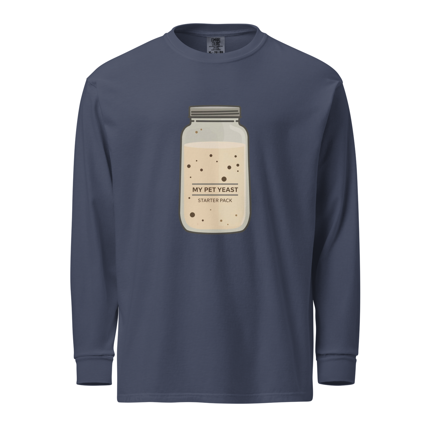 Starter Pack | Garment-dyed heavyweight long-sleeve shirt Navy Apparel > Long Sleeve Shirts ZomaModa