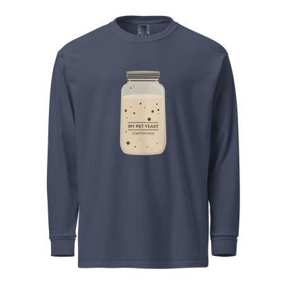 Starter Pack | Garment-dyed heavyweight long-sleeve shirt Navy Apparel > Long Sleeve Shirts ZomaModa